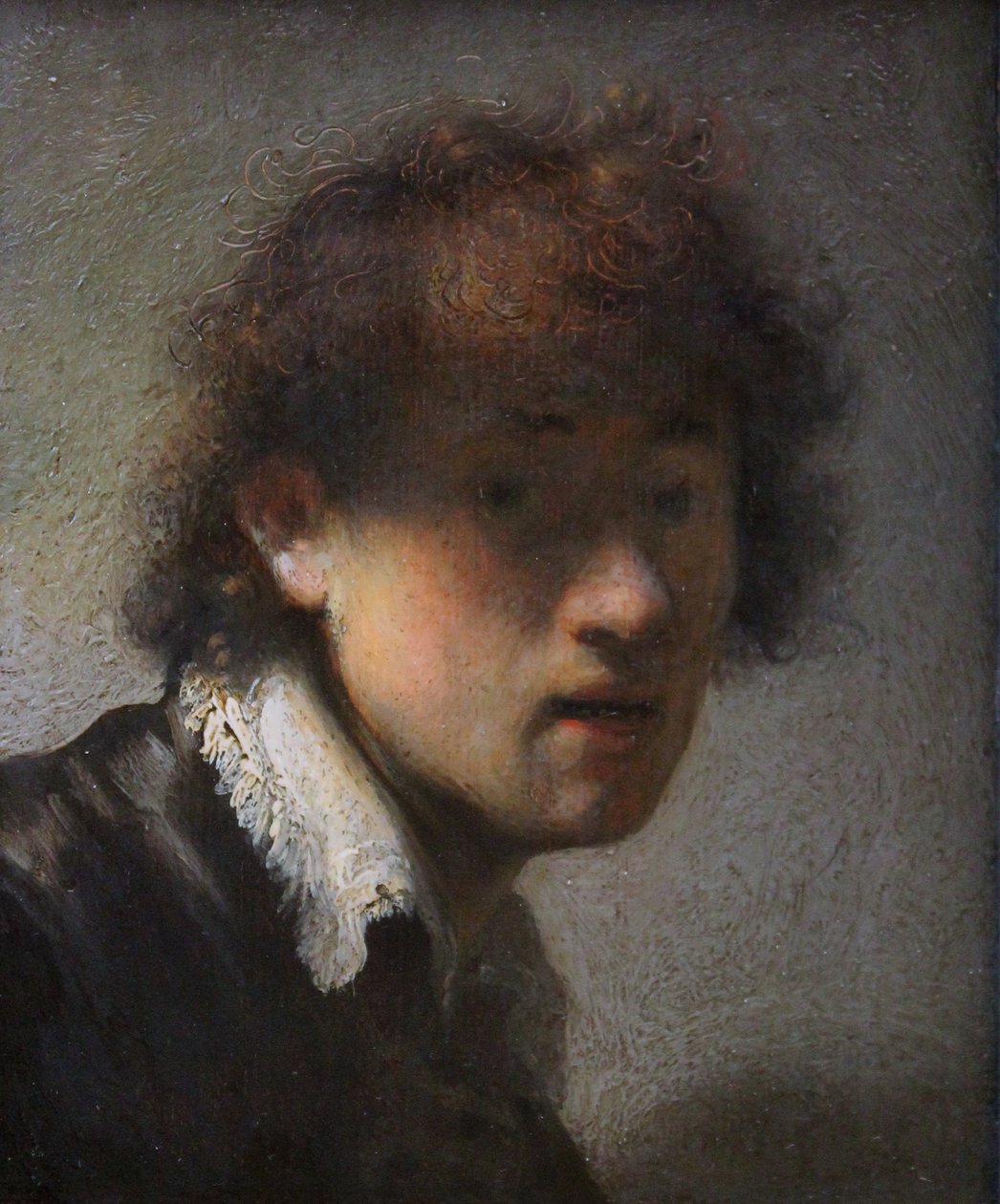 Selbstporträt in jungen Jahren von Rembrandt van Rijn