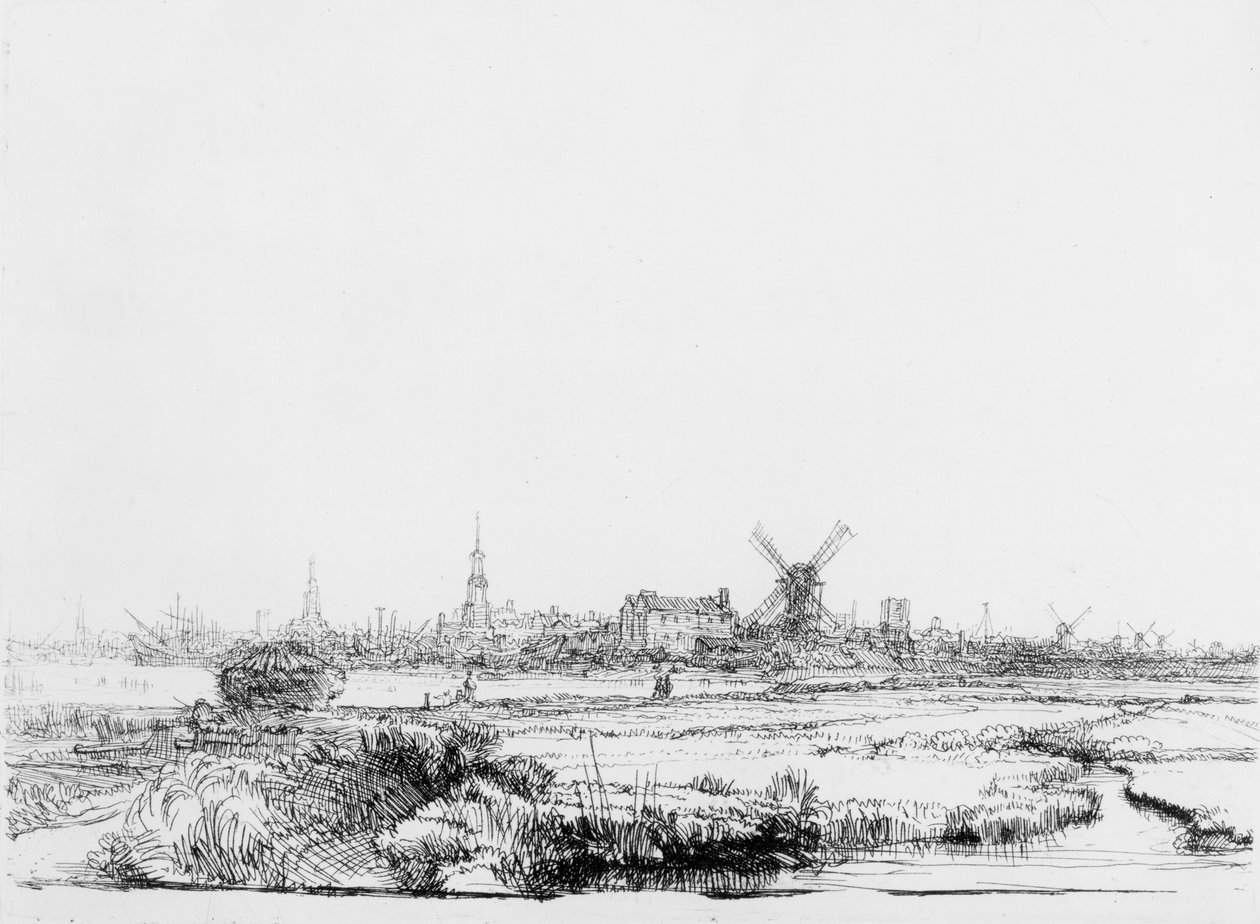 Ansicht von Amsterdam, ca. 1640 von Rembrandt van Rijn