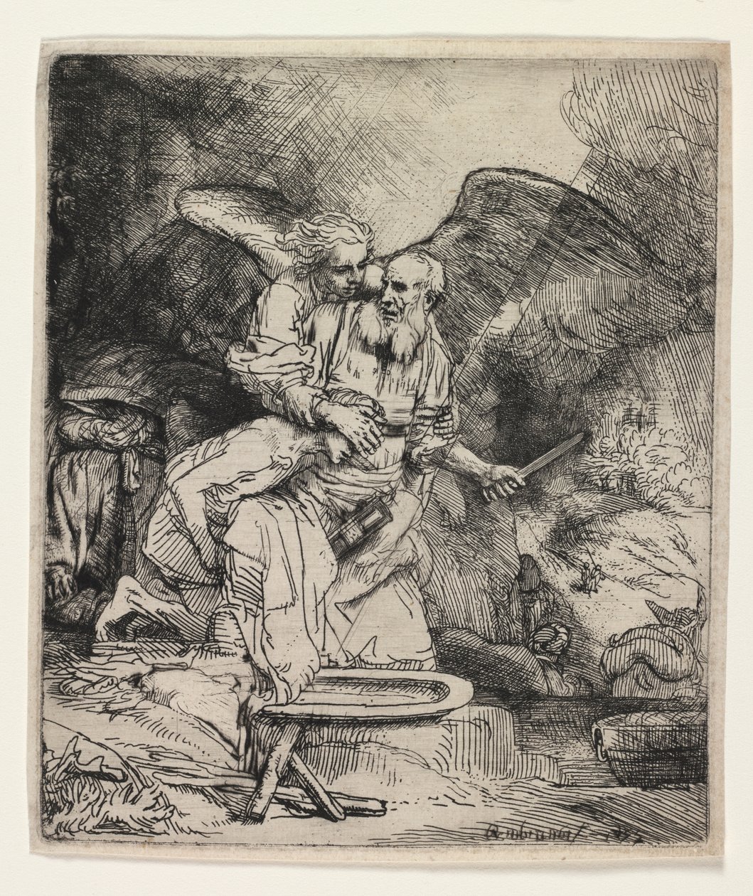 Abrahams Opfer von Rembrandt van Rijn