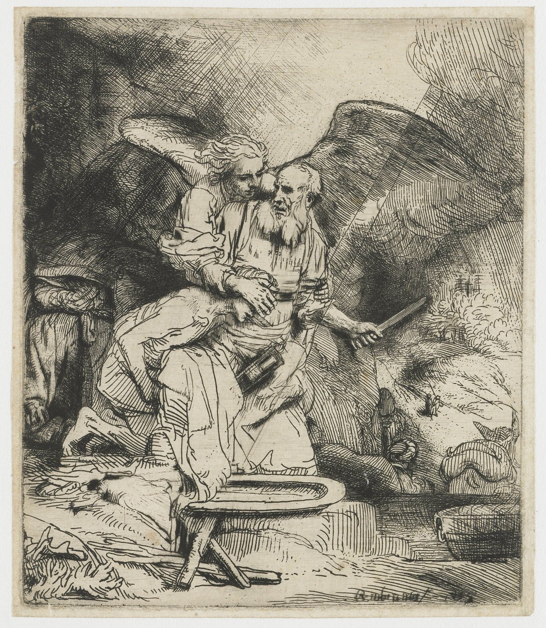 Abrahams Opfer von Rembrandt van Rijn