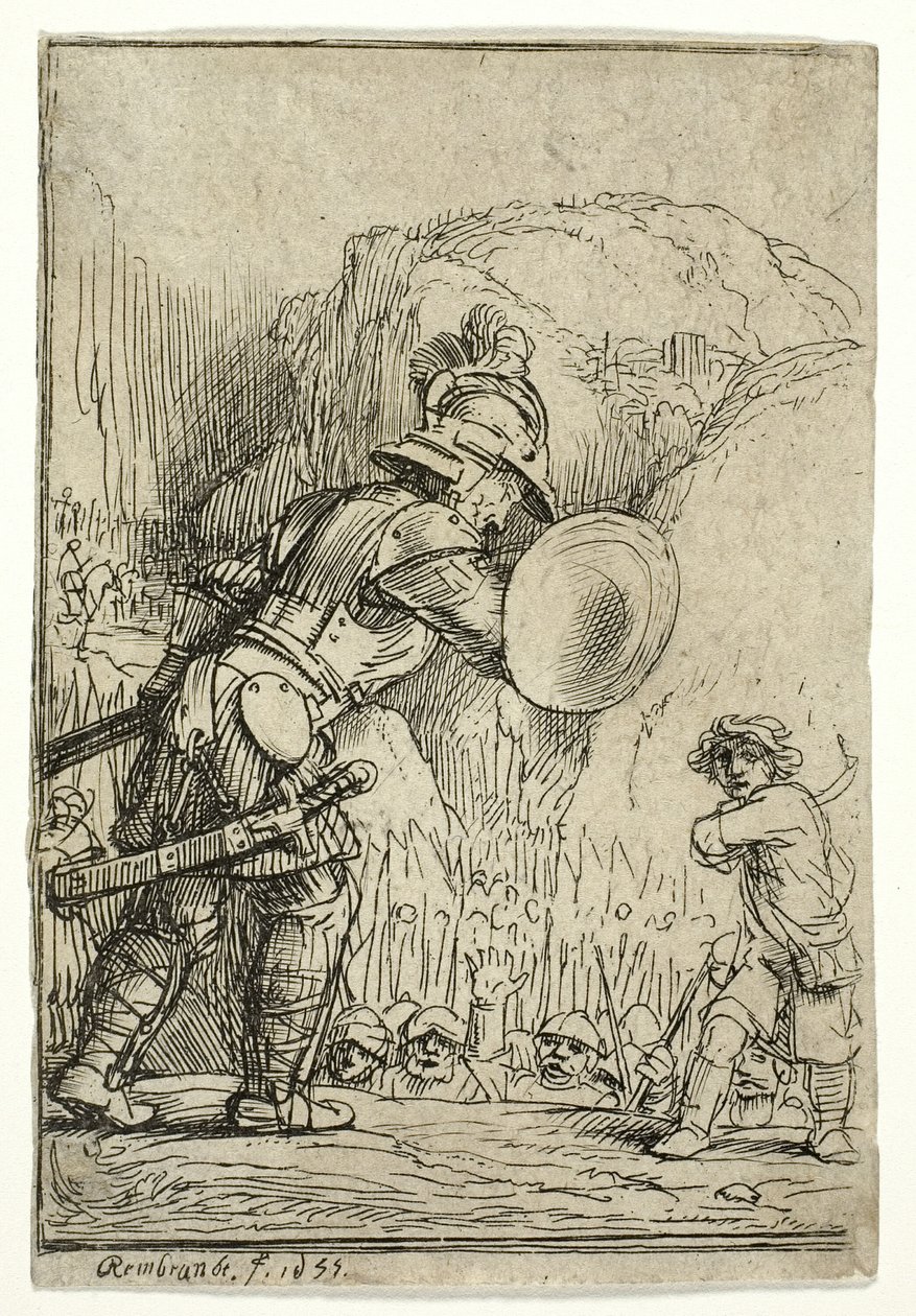 David und Goliath von Rembrandt van Rijn