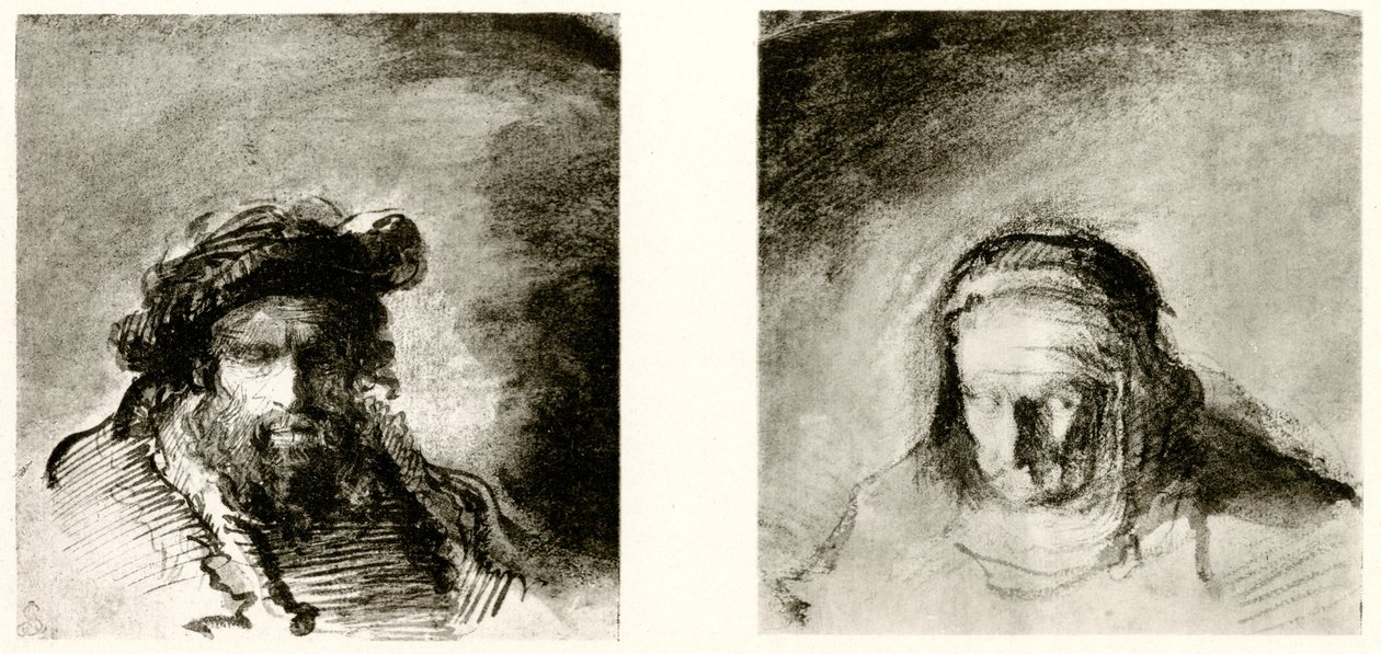 Kopfstudien von Rembrandt van Rijn