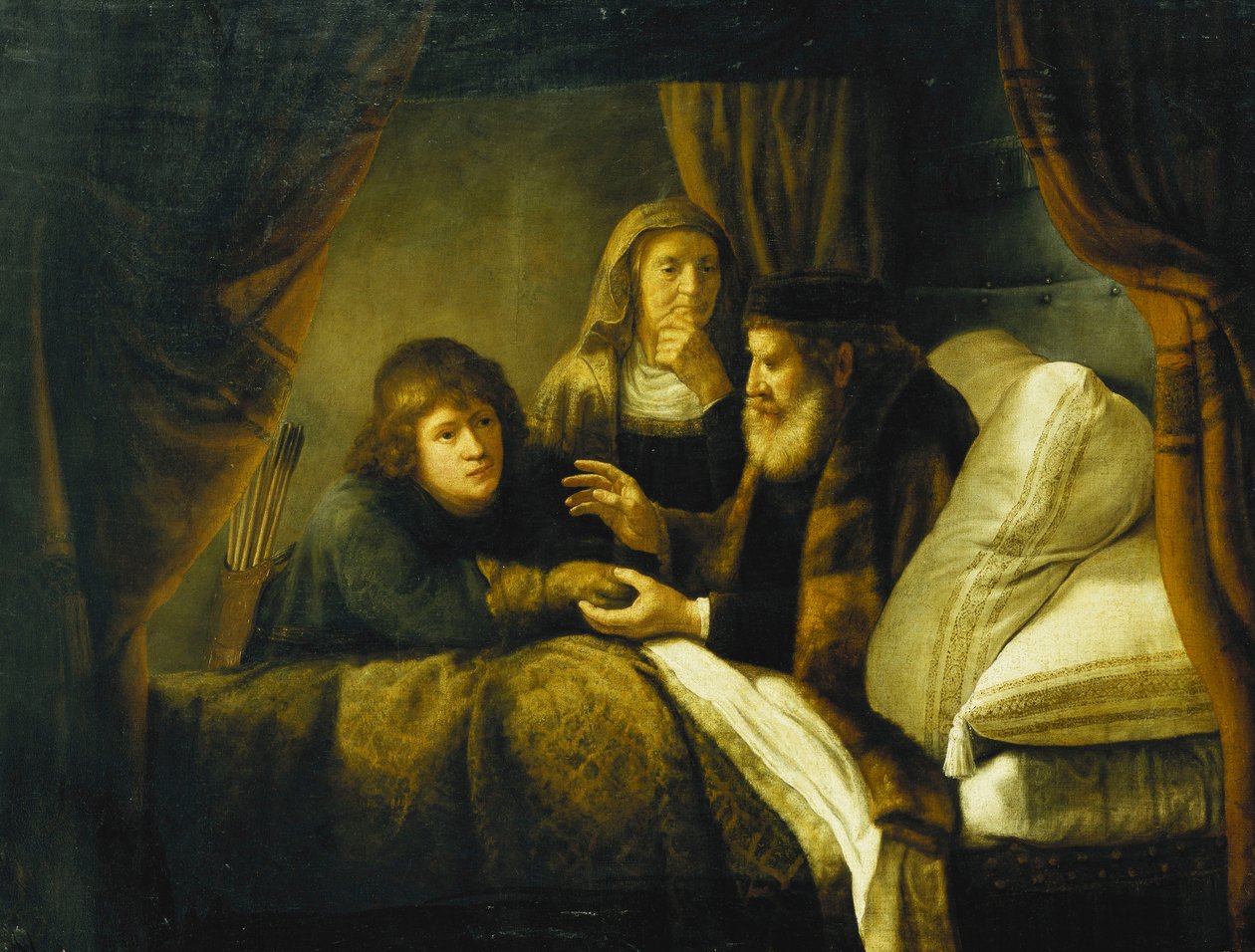 Isaak segnet Jakob, um 1640 von Rembrandt van Rijn