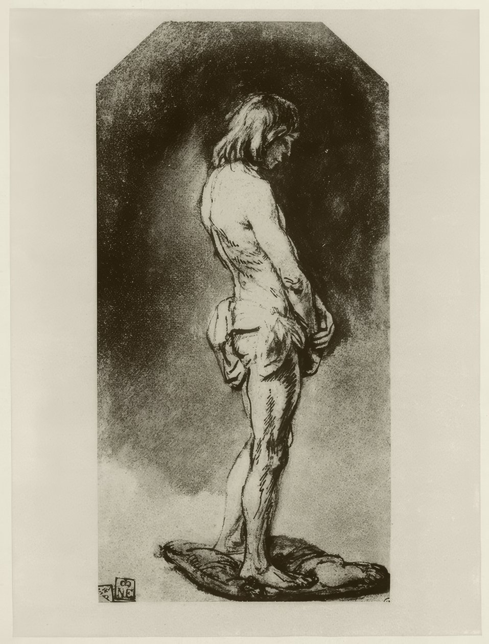 Männlicher Akt von Rembrandt van Rijn
