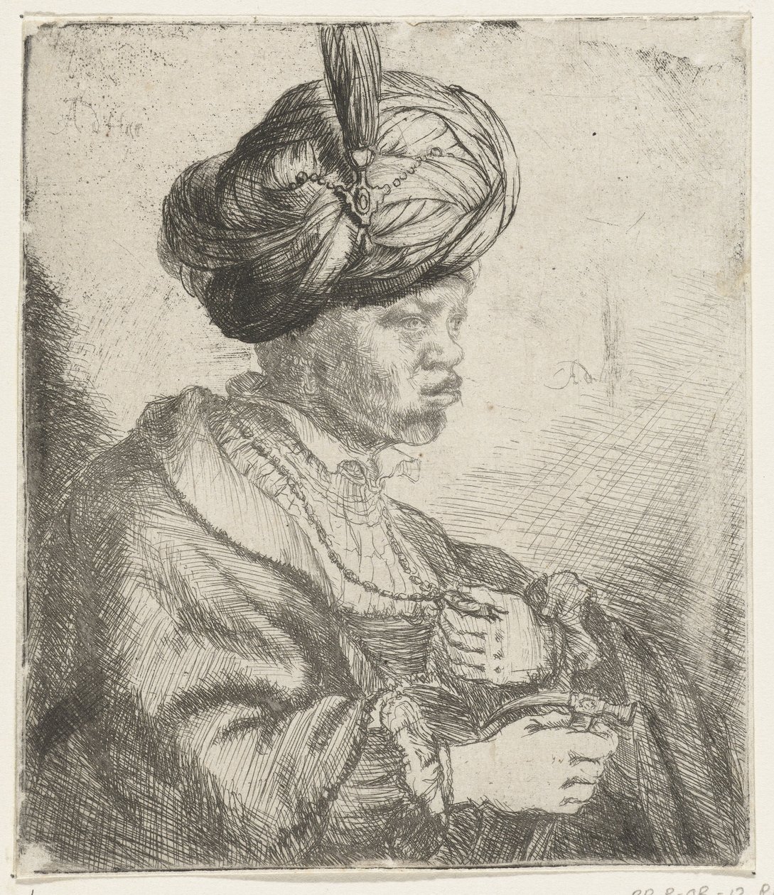 Mann mit Turban von Rembrandt van Rijn