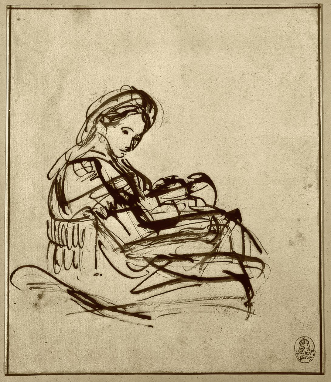 Maria mit dem Kind von Rembrandt van Rijn