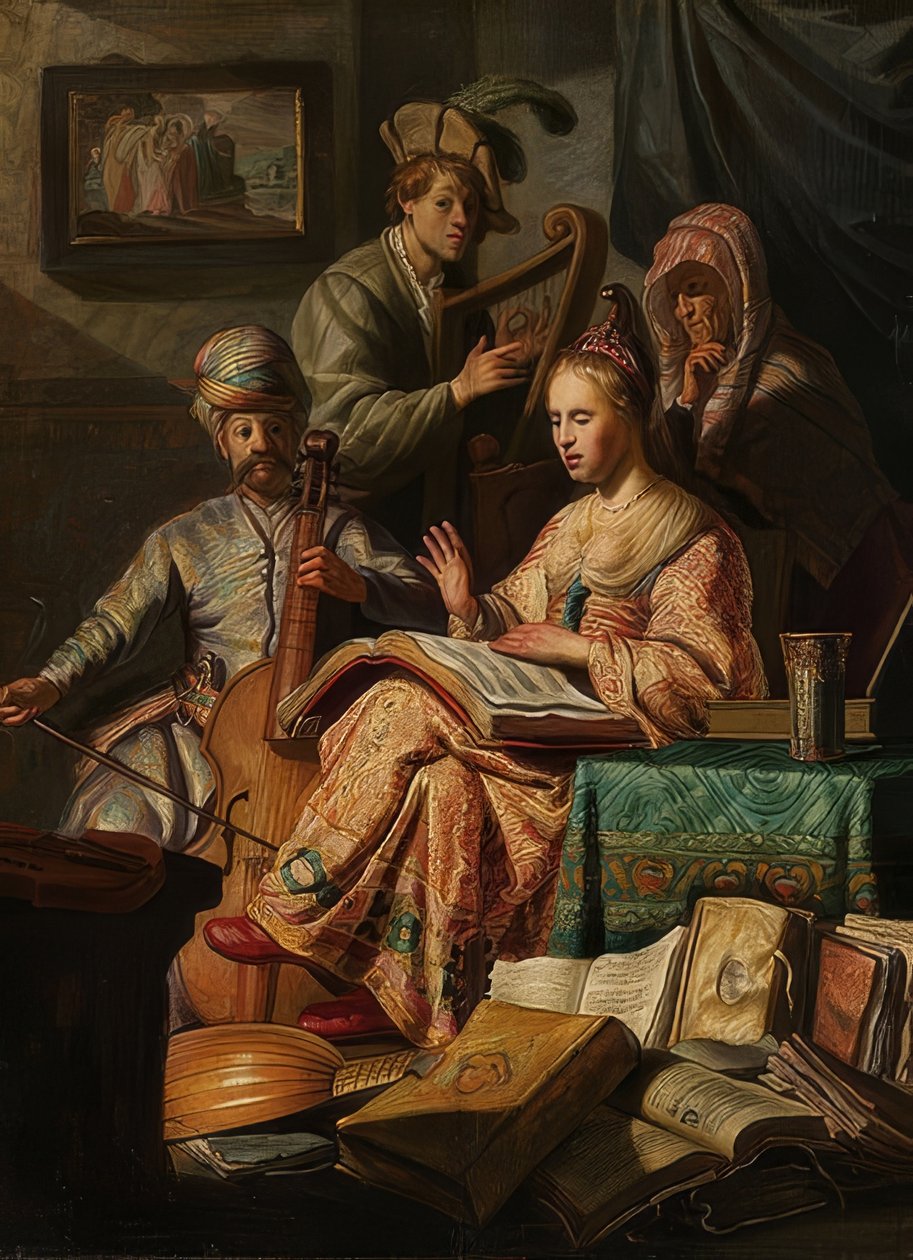 Musizierende Gesellschaft von Rembrandt van Rijn