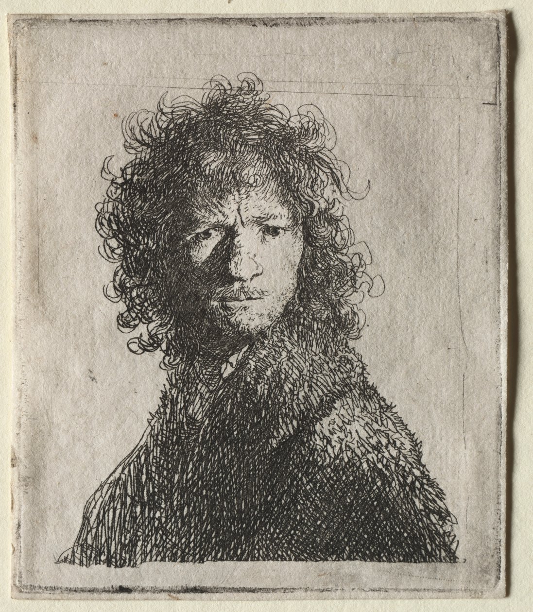 Selbstporträt mit Stirnrunzeln: Büste von Rembrandt van Rijn