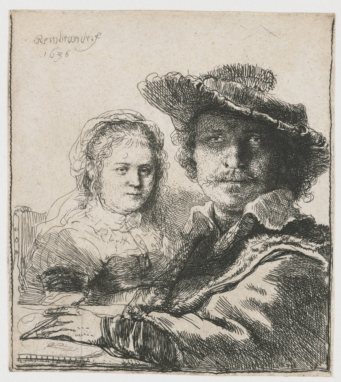 Selbstporträt mit Saskia von Rembrandt van Rijn