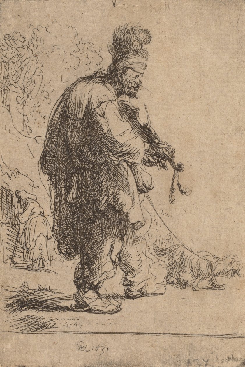 Der blinde Geiger, 1631 von Rembrandt van Rijn