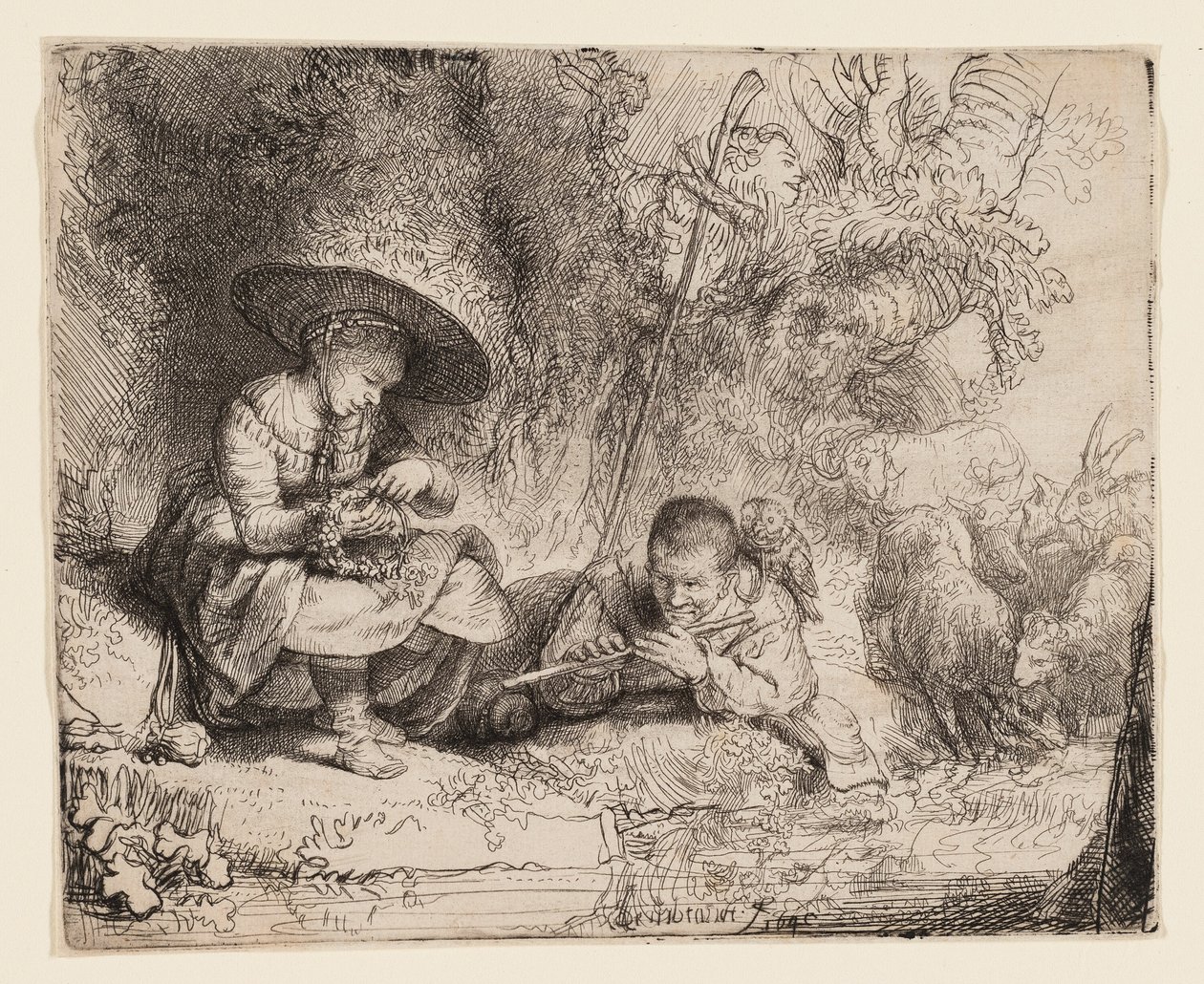 Der Flötenspieler von Rembrandt van Rijn