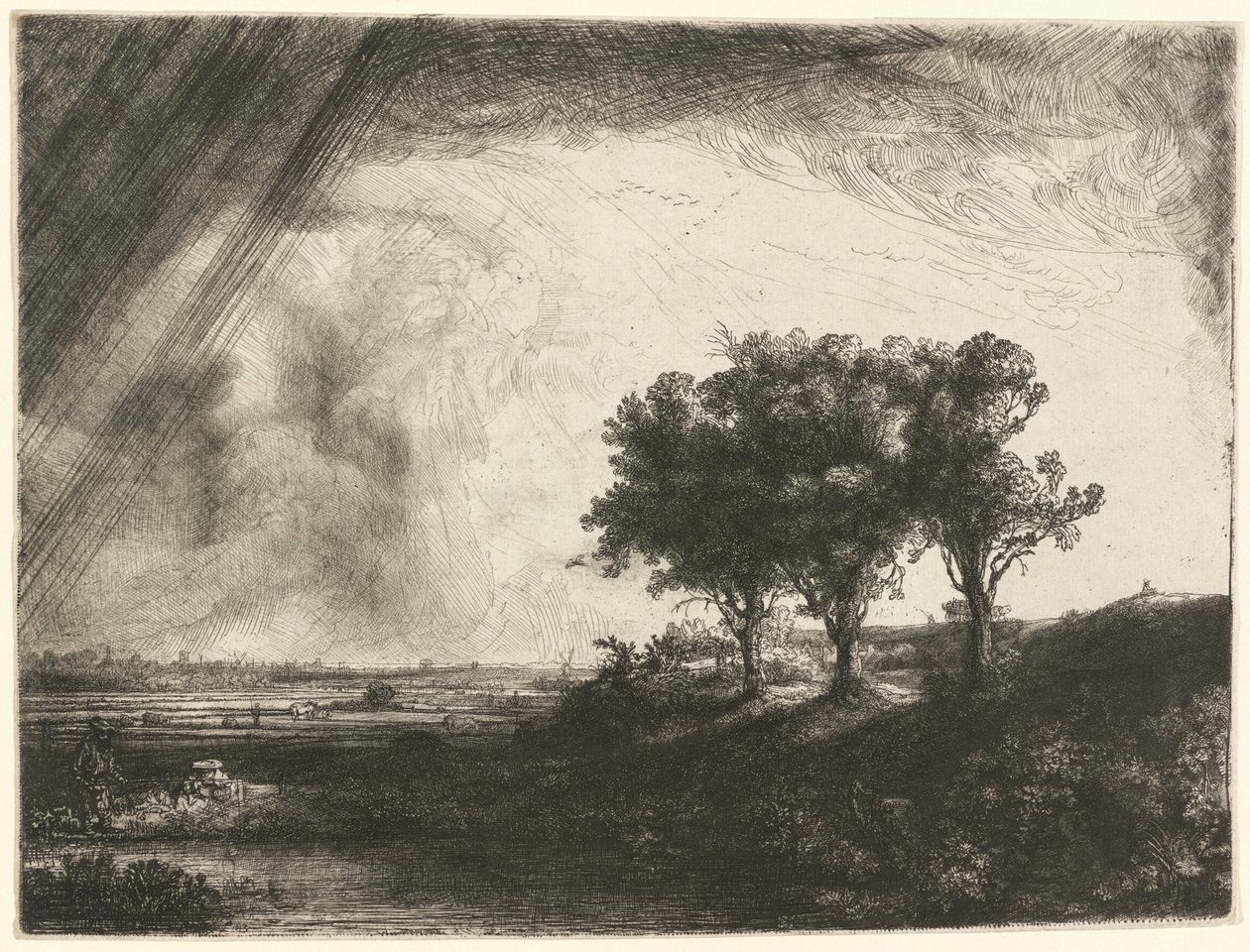 Die drei Bäume von Rembrandt van Rijn