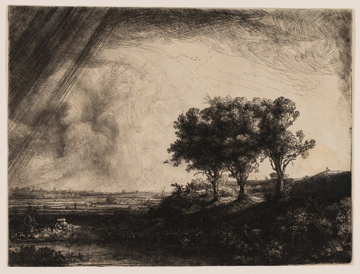 Die drei Bäume von Rembrandt van Rijn
