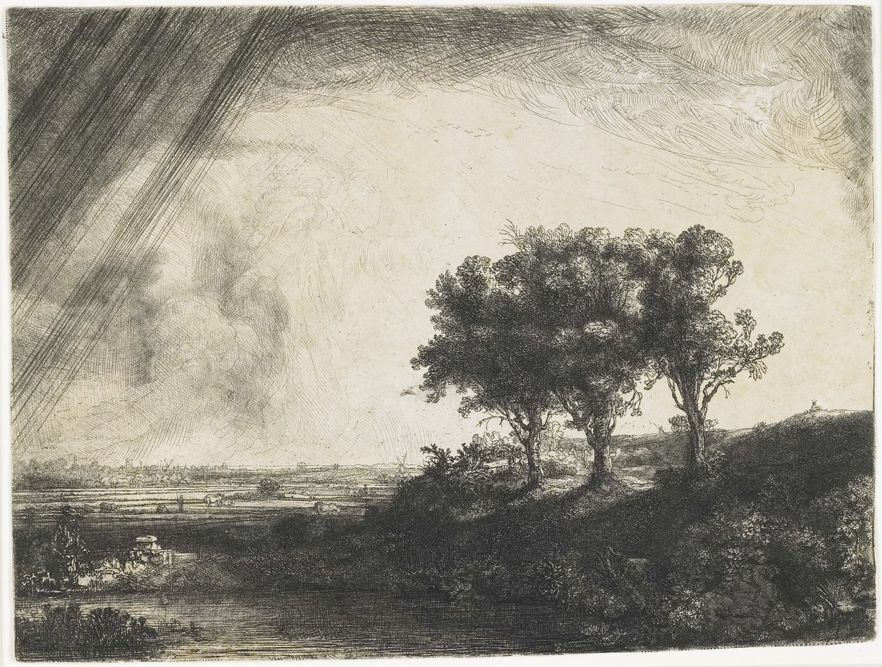 Die drei Bäume, 1643 von Rembrandt van Rijn
