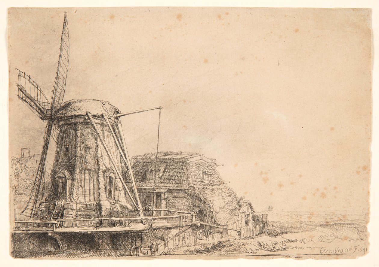 Die Windmühle von Rembrandt van Rijn