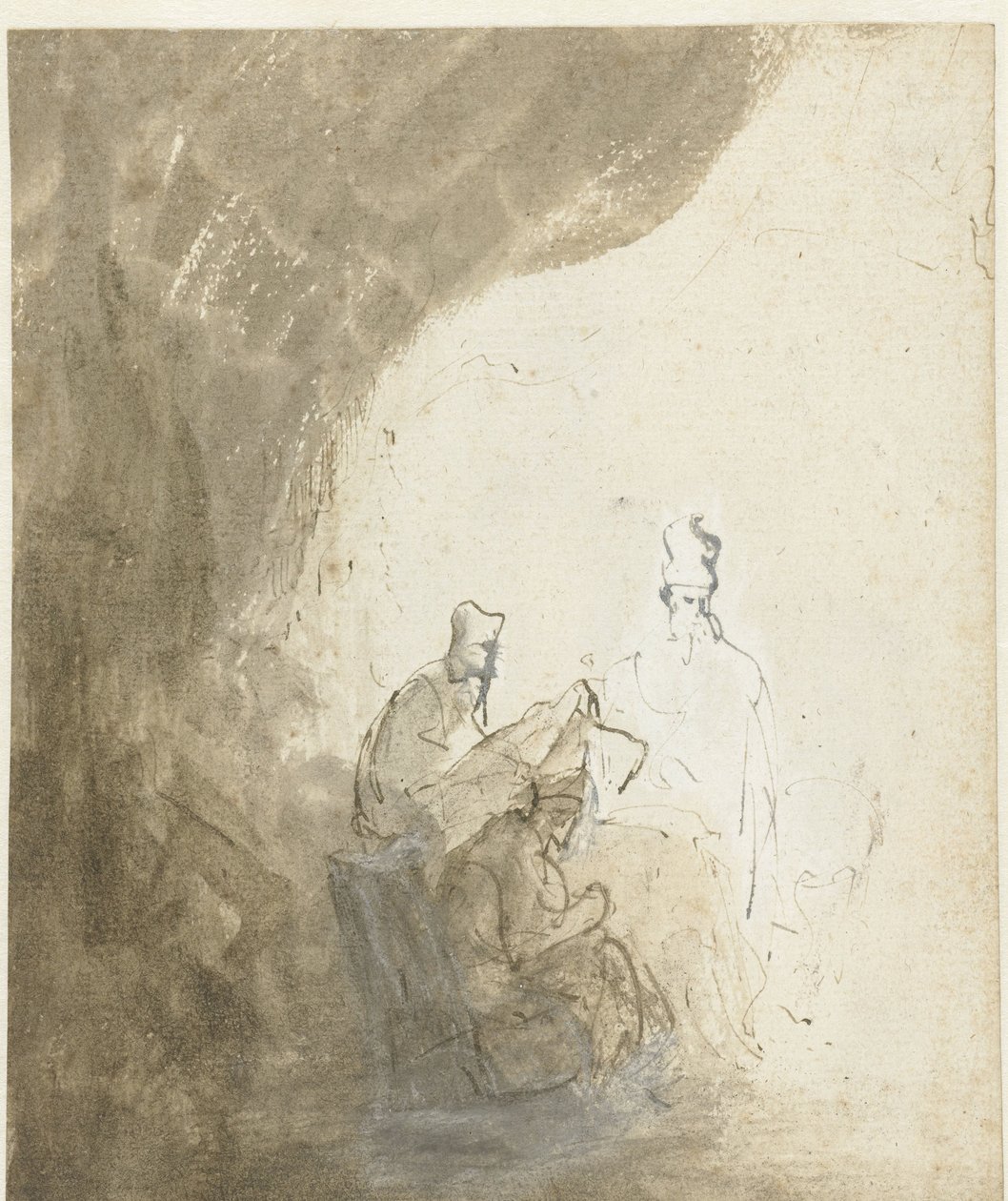 Drei Schreiber von Rembrandt van Rijn