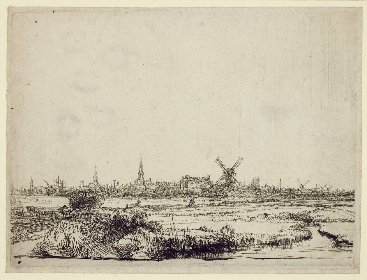Ansicht von Amsterdam, ca. 1640 von Rembrandt van Rijn