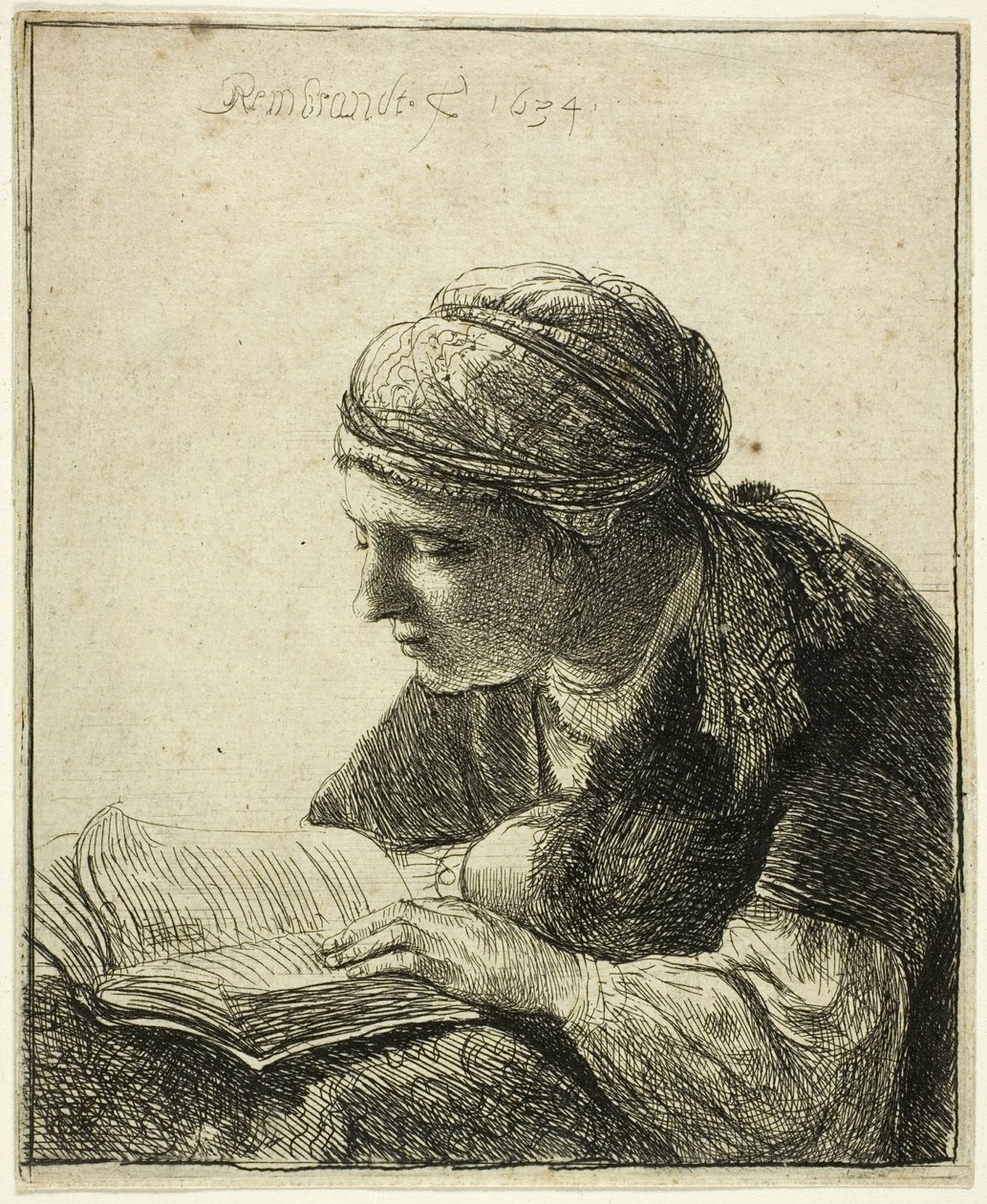 Frau beim Lesen von Rembrandt van Rijn