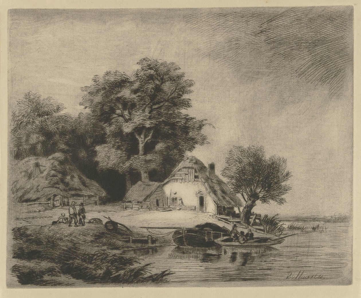 Bauernhof am Wasser von Remigius Adrianus Haanen