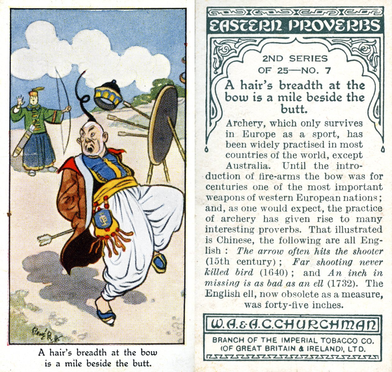 Ein Haarbreit am Bug ist eine Meile neben dem Ziel, 1932 von René Bull