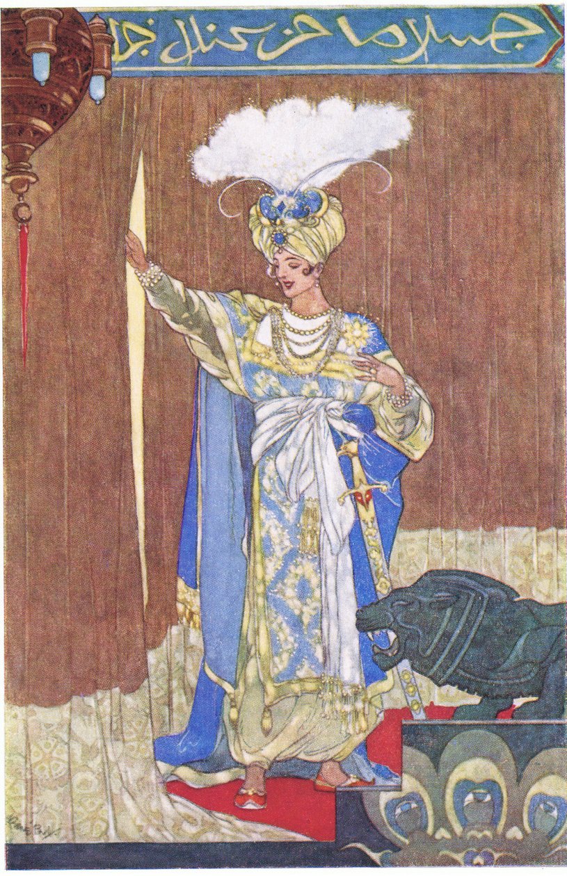 Der Kalif genießt seinen Scherz, 1930er Jahre von René Bull