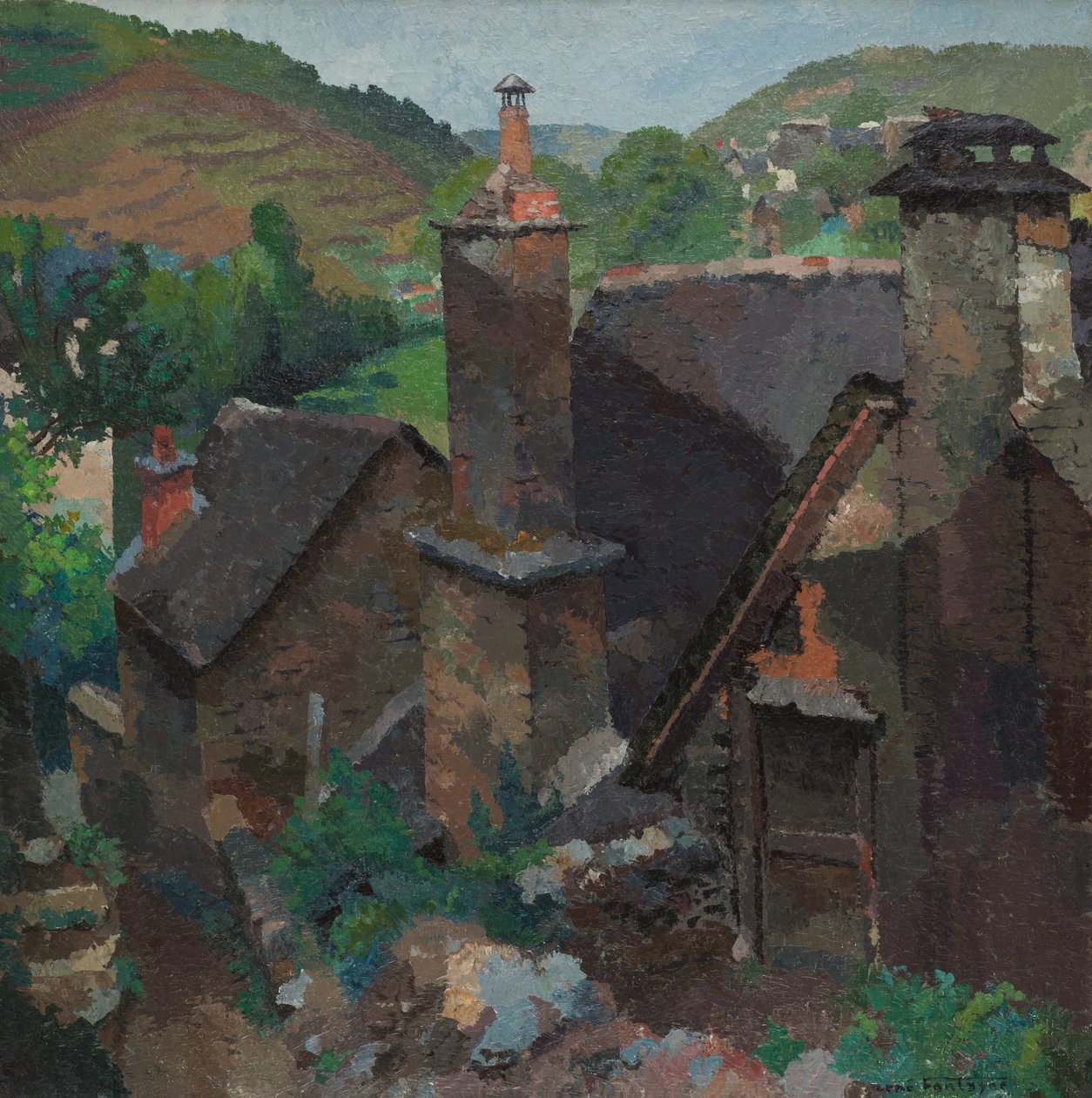 Alter Kamin in Estaing, Aveyron von René Fontayne