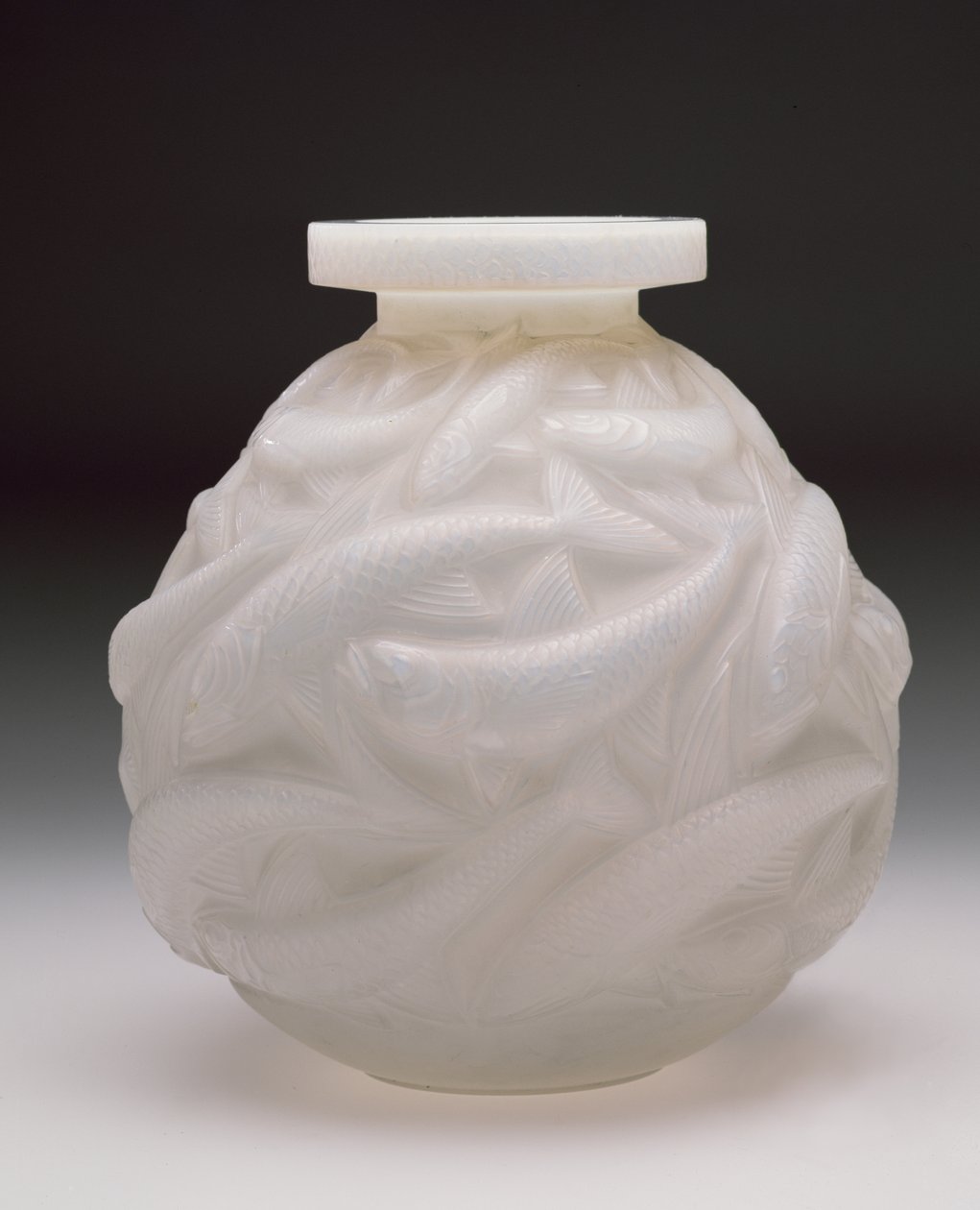 Lachs-Vase, 1928 von Rene Jules Lalique