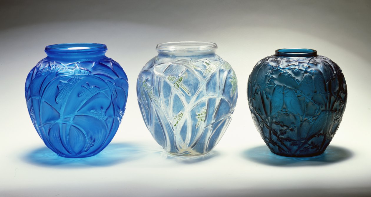 Drei Vasen (Glas) von Rene Jules Lalique