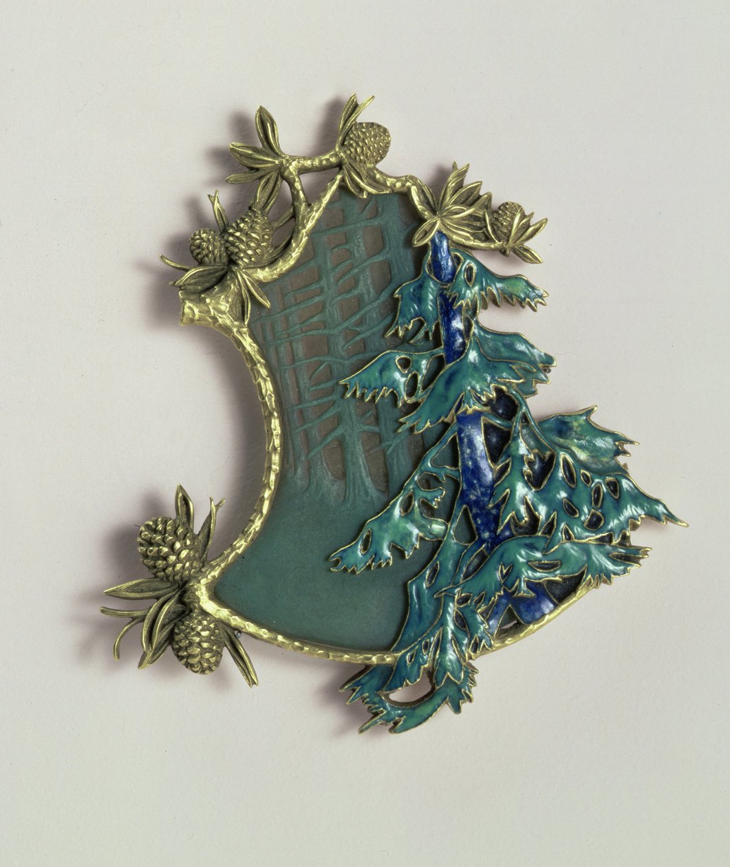 Winterlandschaft-Anhänger von Rene Jules Lalique, Paris, 1900-01 von Rene Jules Lalique