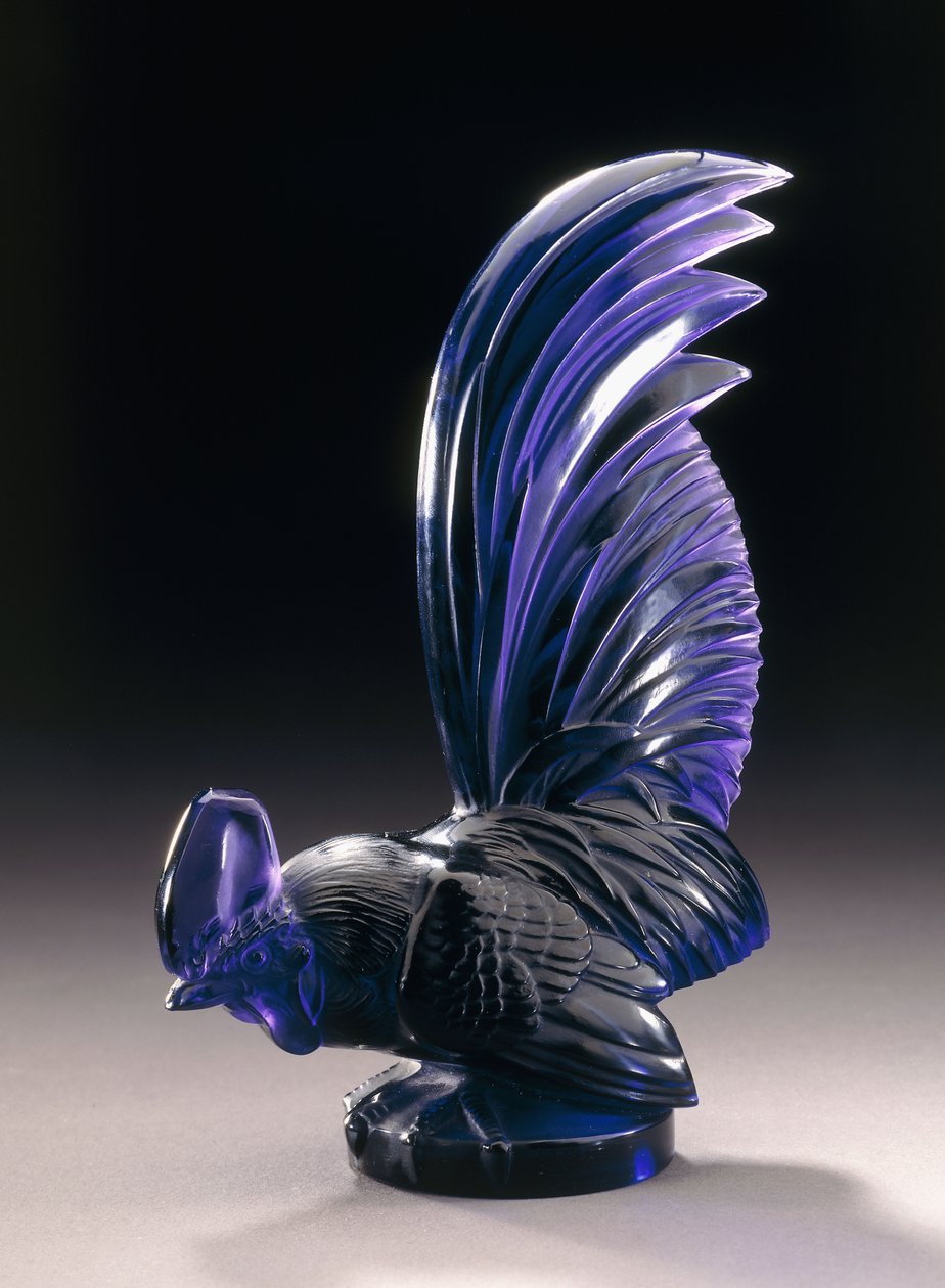 Coq Nain, ca. 1926 (violettes Glas) von Rene Jules Lalique