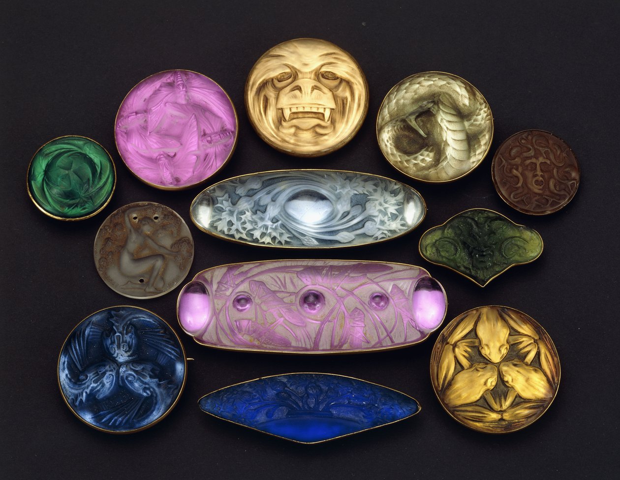 Verschiedene Glasgegenstände von Rene Jules Lalique