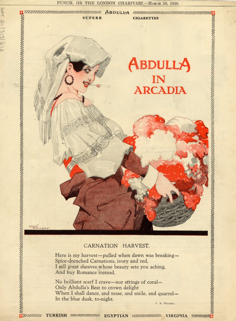 Abdulla-Zigaretten, 1926 von Rene Vincent