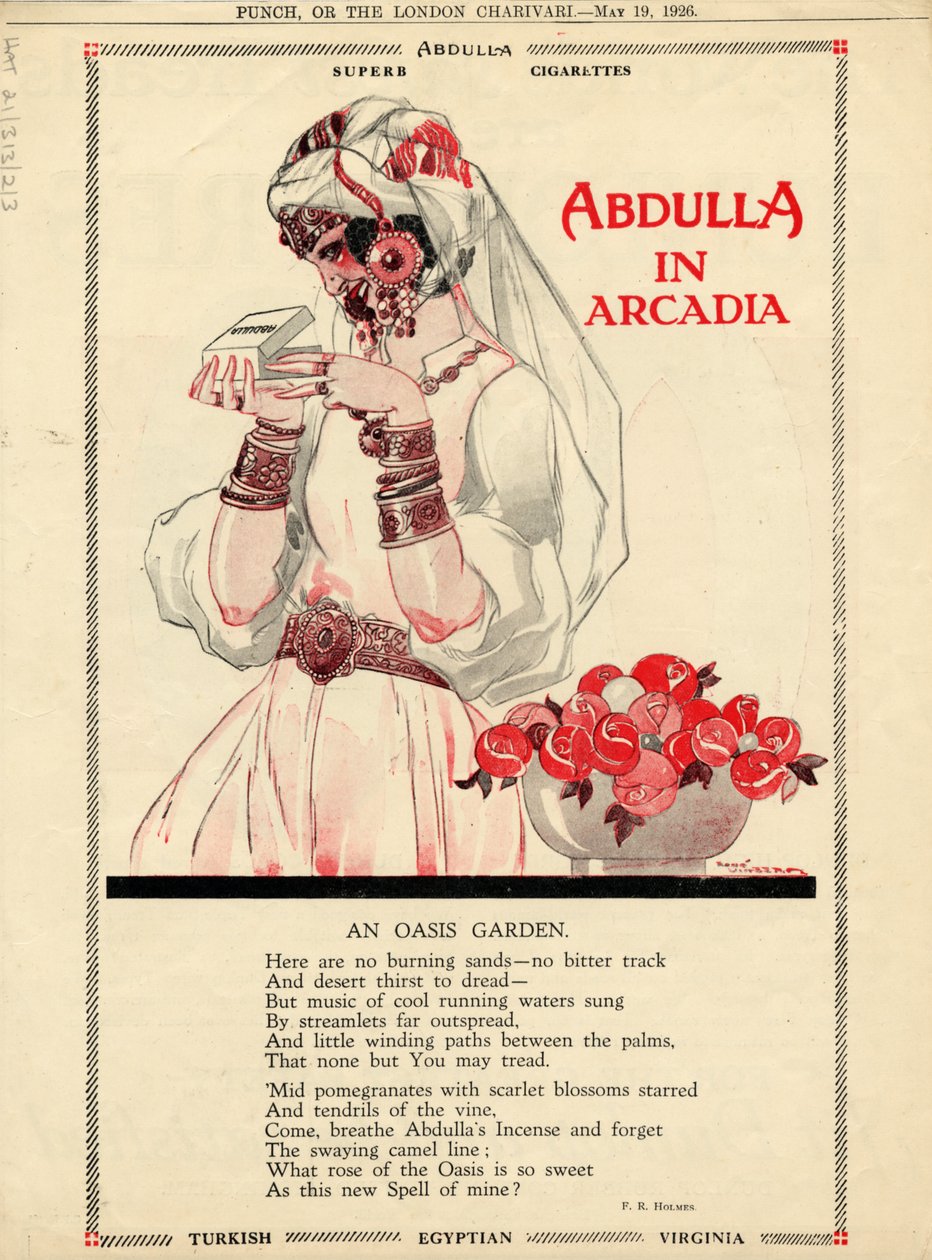 Abdulla Zigaretten, 1926 von Rene Vincent