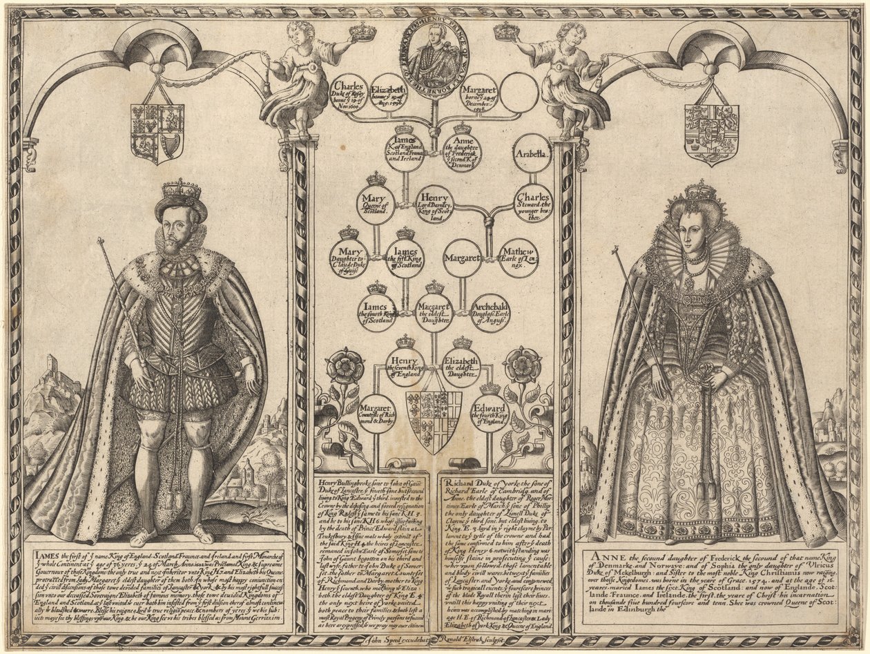James I. und Anne von Dänemark von Renold Elstrack
