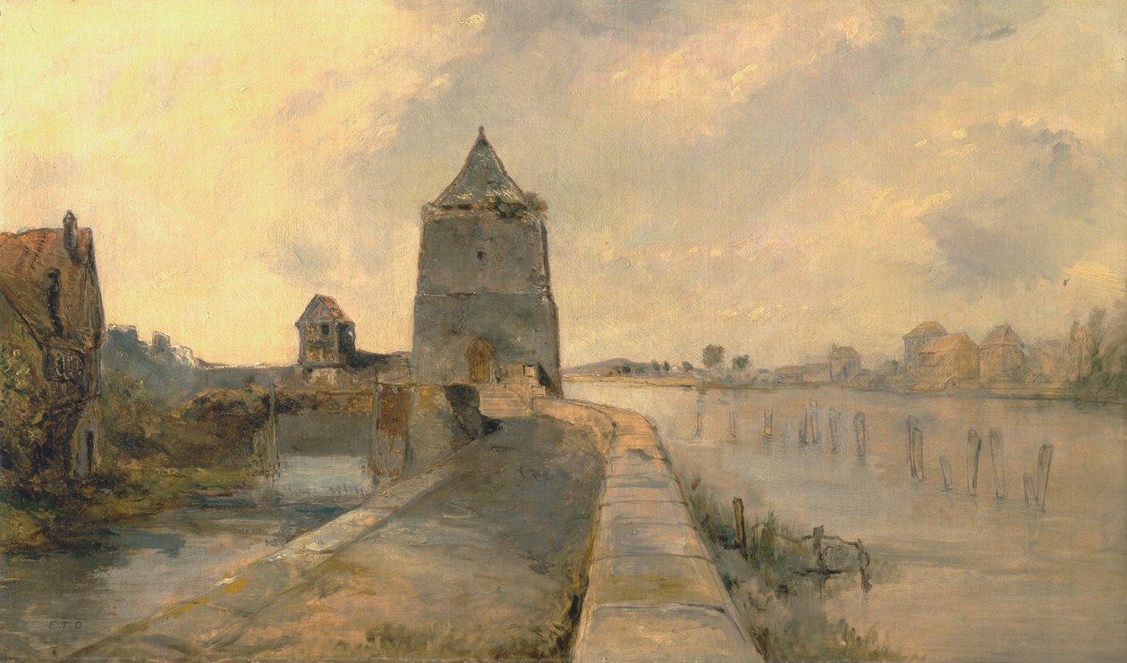 Der Rhein bei Konstanz (Konstanz-am-Rhein) von Rev. Edward Thomas Daniell
