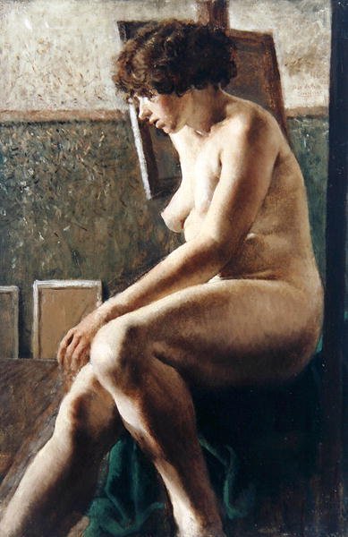 Sitzende weibliche Figur von Rex Whistler