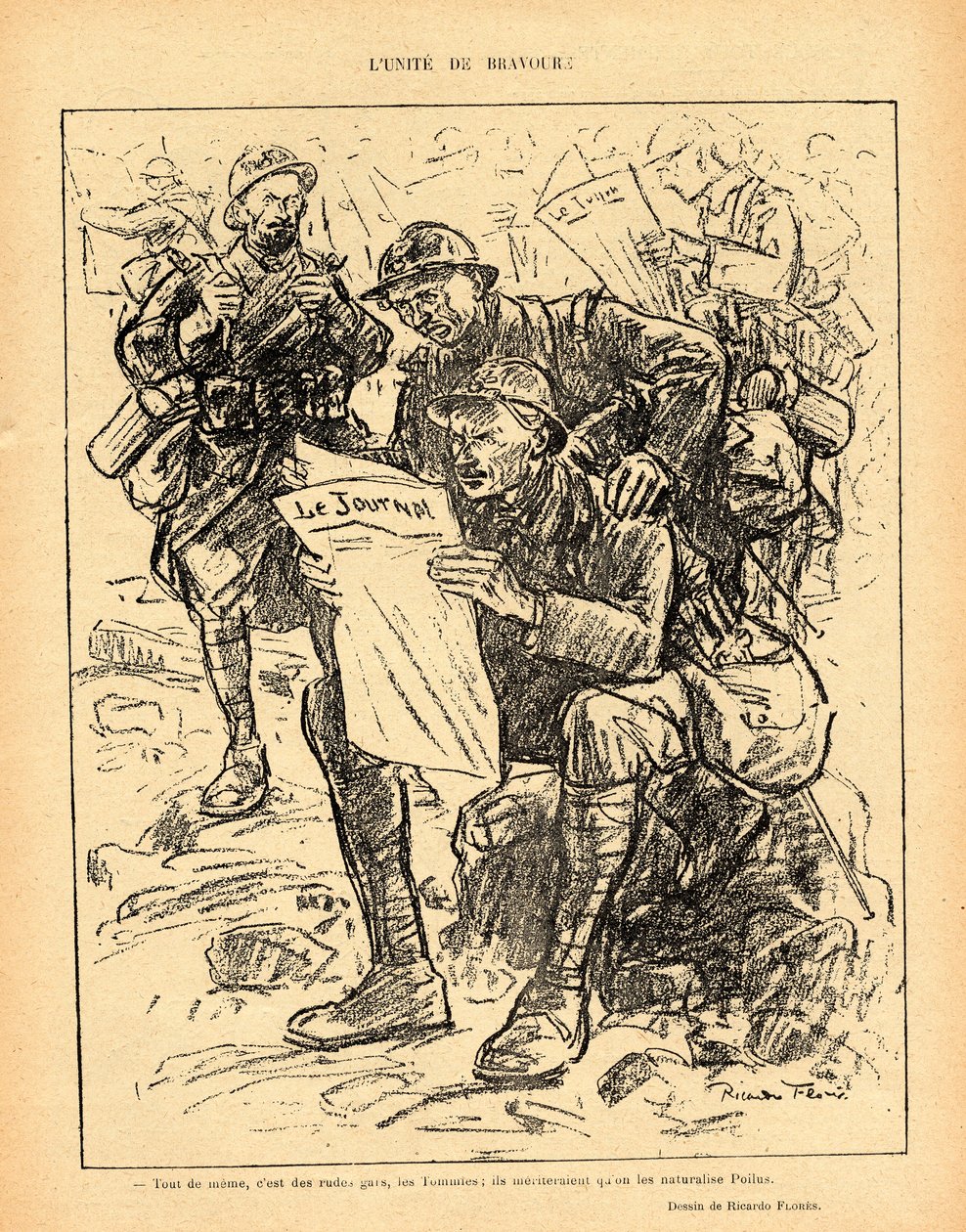 Rotes Lachen, Satirisch in Schwarz-Weiß von Ricardo Flores