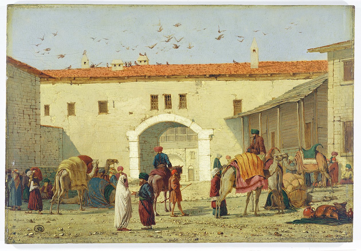 Karawanserei in Mylasa, Türkei, 1845 von Richard Dadd