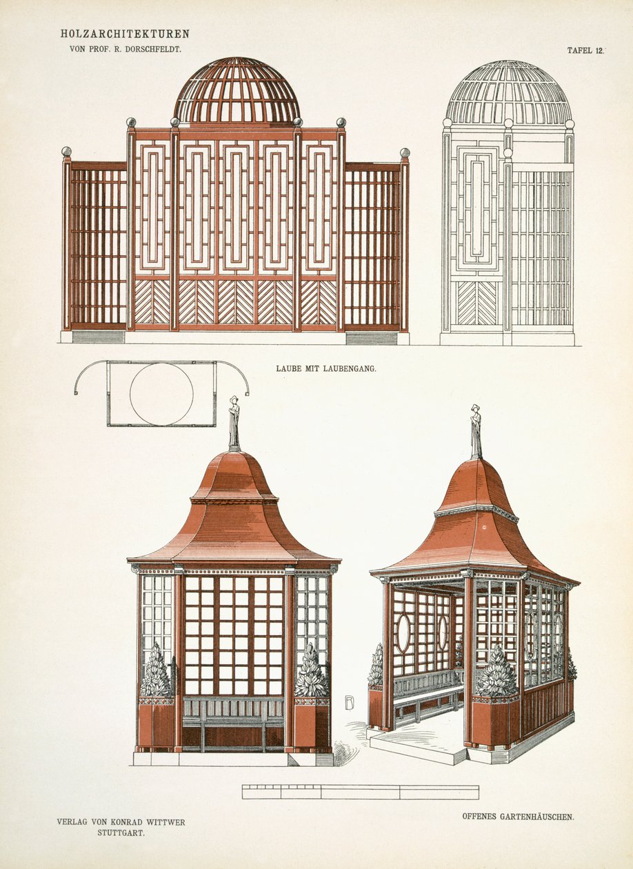 Architektur in Holz, ca. 1900 von Richard Dorschfeldt