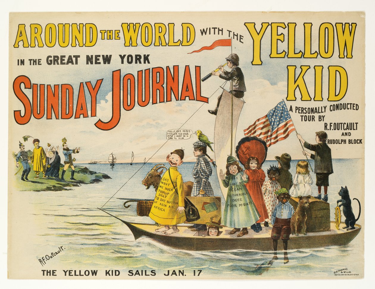 Rund um die Welt mit dem Yellow Kid, 1897 von Richard Felton Outcault