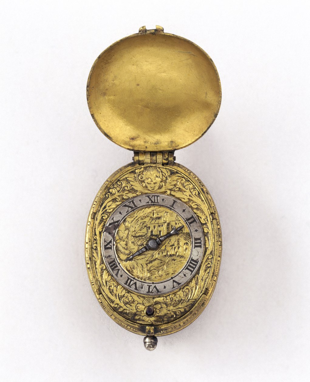 Ovales Randhemmungsuhr, ca. 1630 von Richard Jackson