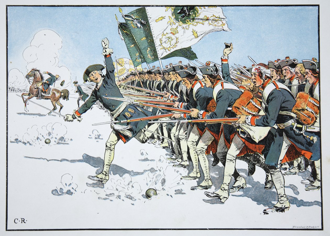 Schlacht bei Mollwitz, 10. April 1741 von Richard Knoetel