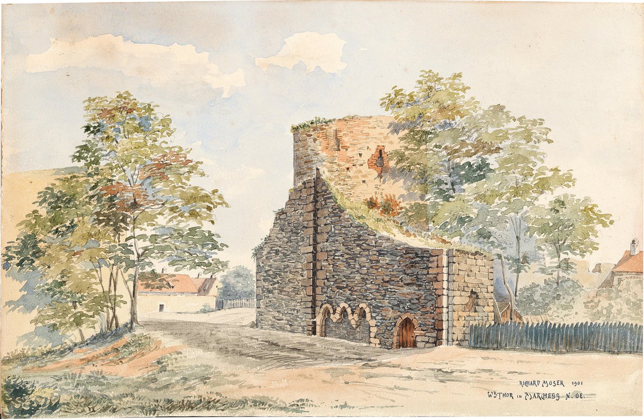 Das Wienertor in Marchegg von Richard Moser