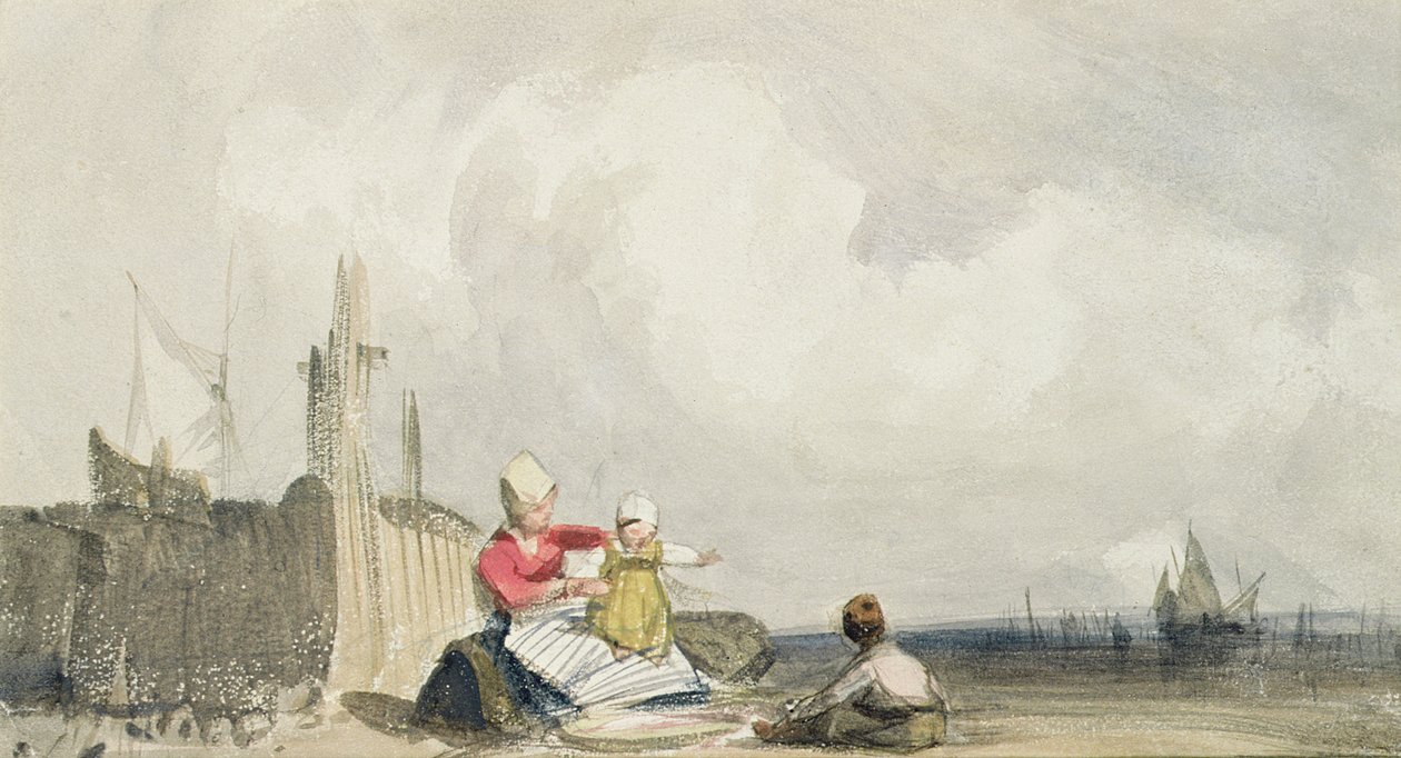 Fischerleute am Strand von Richard Parkes Bonington
