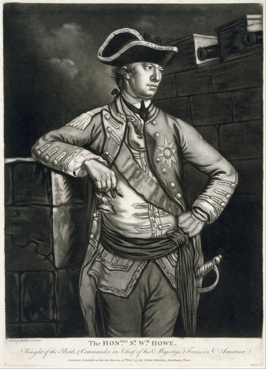 Der ehrenwerte Sir Wm. Howe, Ritter des Bades und Oberbefehlshaber der Streitkräfte seiner Majestät in Amerika von Richard Purcell