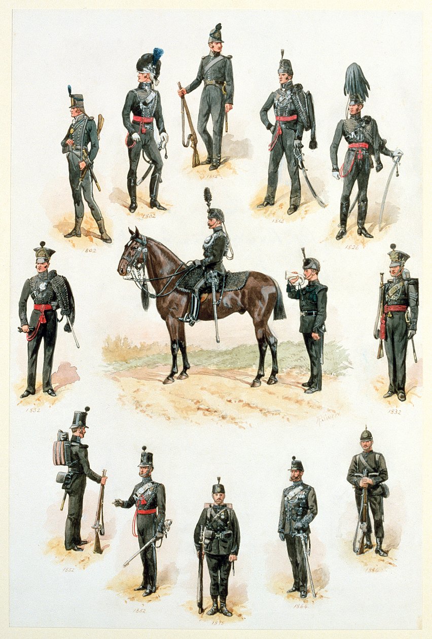 Uniformen der Rifle Brigade von Richard Simkin