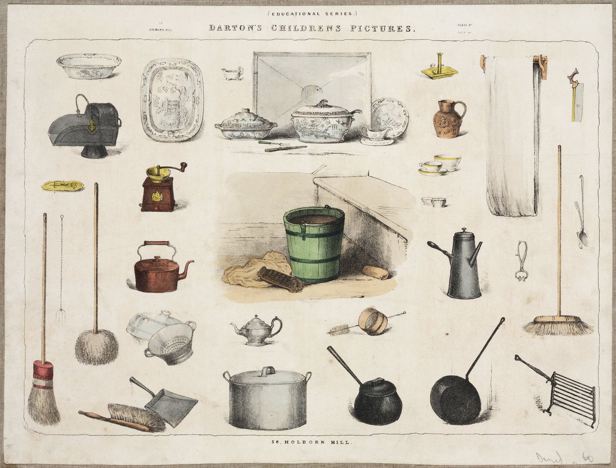 Haushaltsutensilien, ca. 1870-1900 von John Pardon