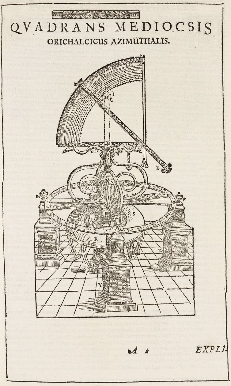 Tycho Brahes Quadrant (invertiert), um 1577 von John Pardon