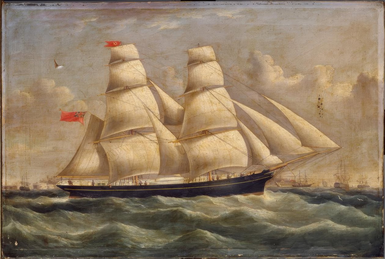 Eine Brigantine vor Portsmouth von Richard B. Spencer