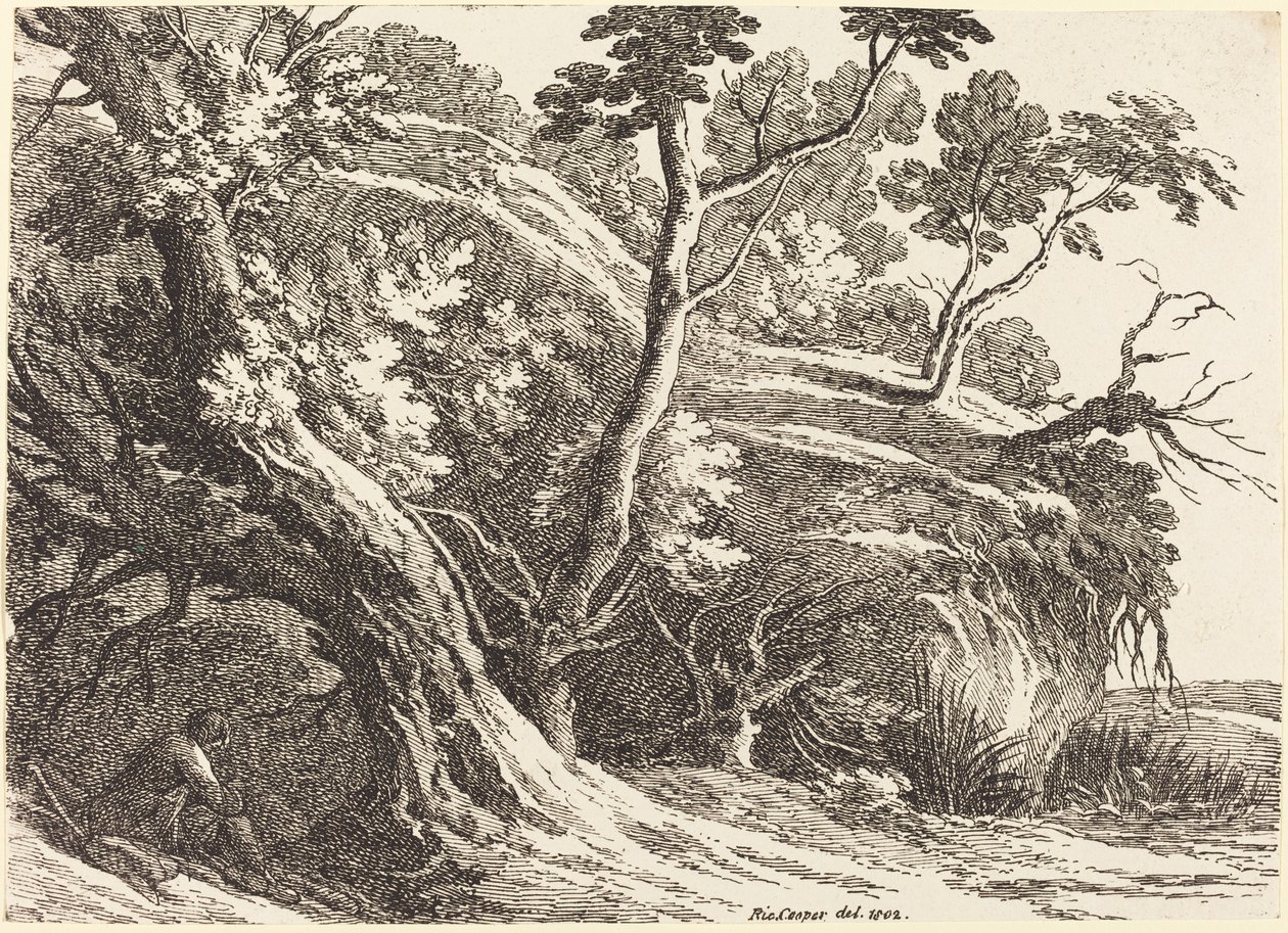 Landschaft mit großen Bäumen von Richard Cooper II